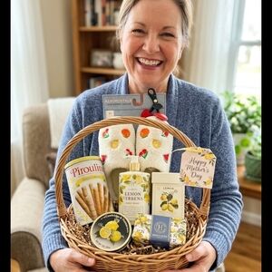 Lemon Verbena Gift Basket - Citrus Themed Mother's Day free key chain